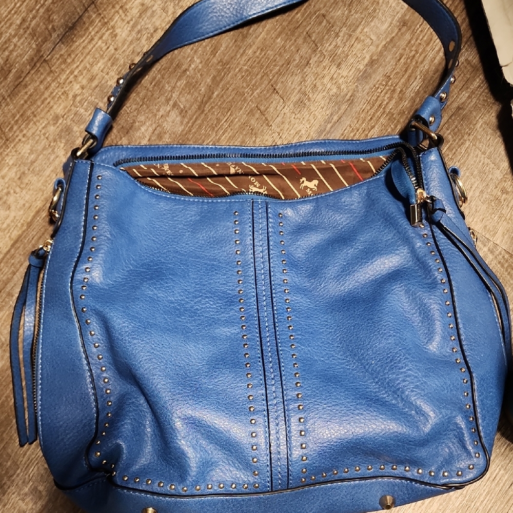 Montana West Leather Studded Shoulder Bag